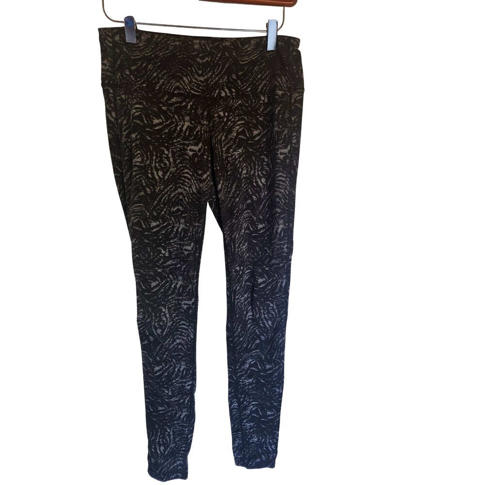 Athleta Womens High Rise‎ Abstract Swirl Leggings Black Grey Style 138347 Size S